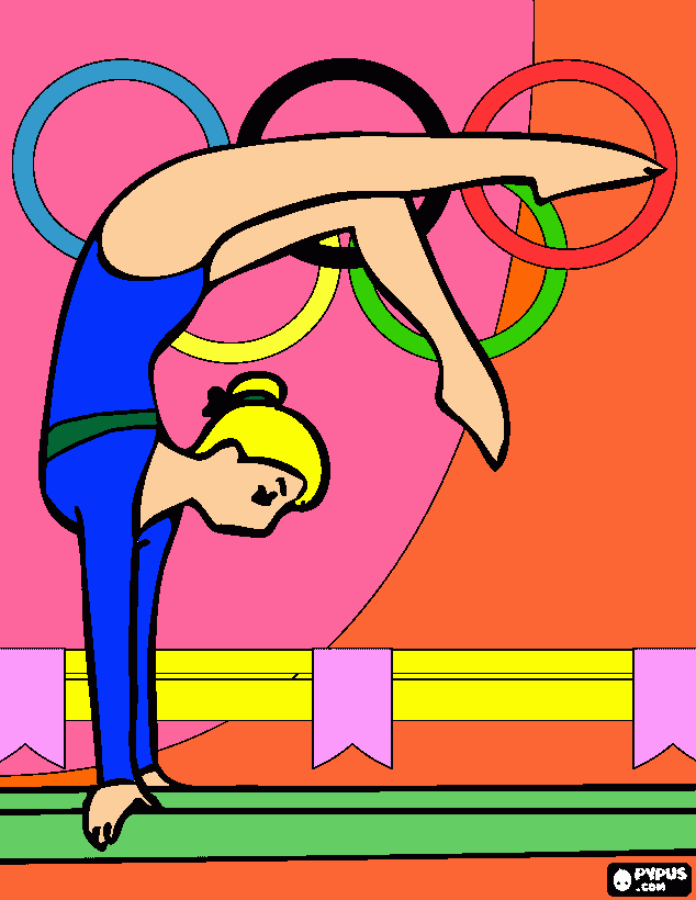 Gimnasia artistica para colorear