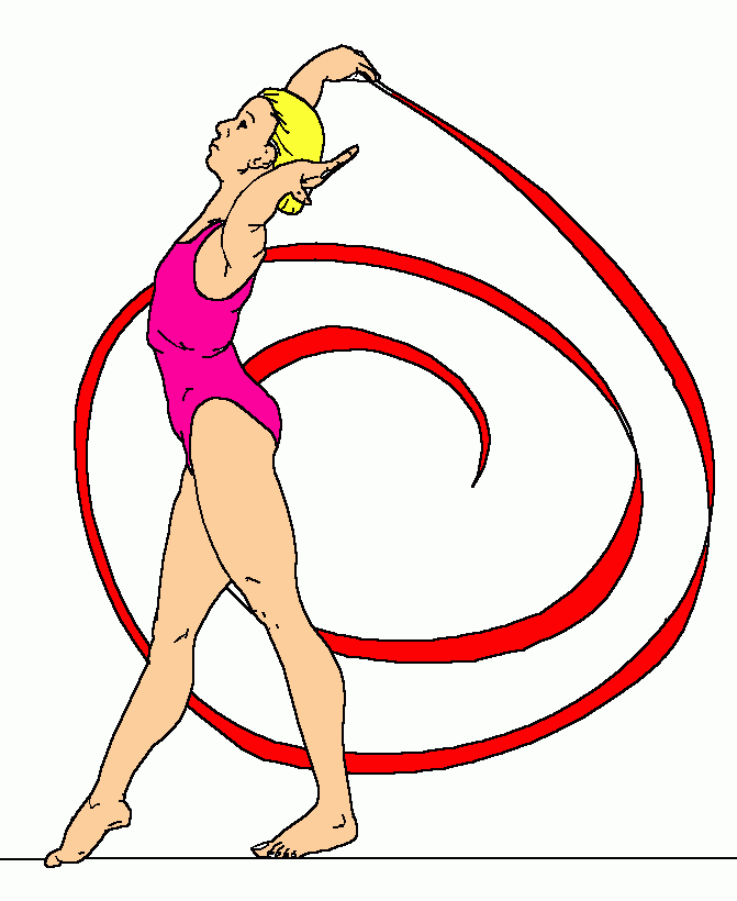 Gimnasia ritmica para colorear