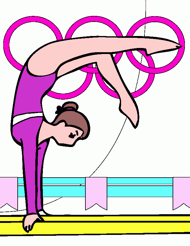 gimnastas para colorear