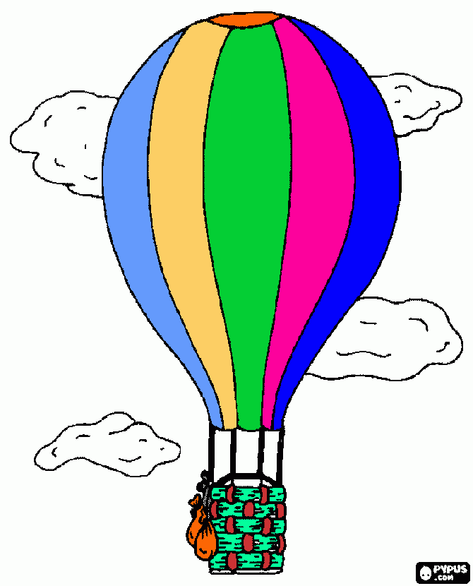 globo del cielo para colorear