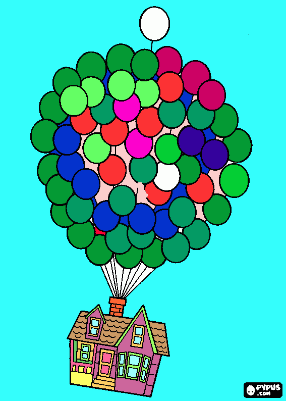 globos de colores para colorear