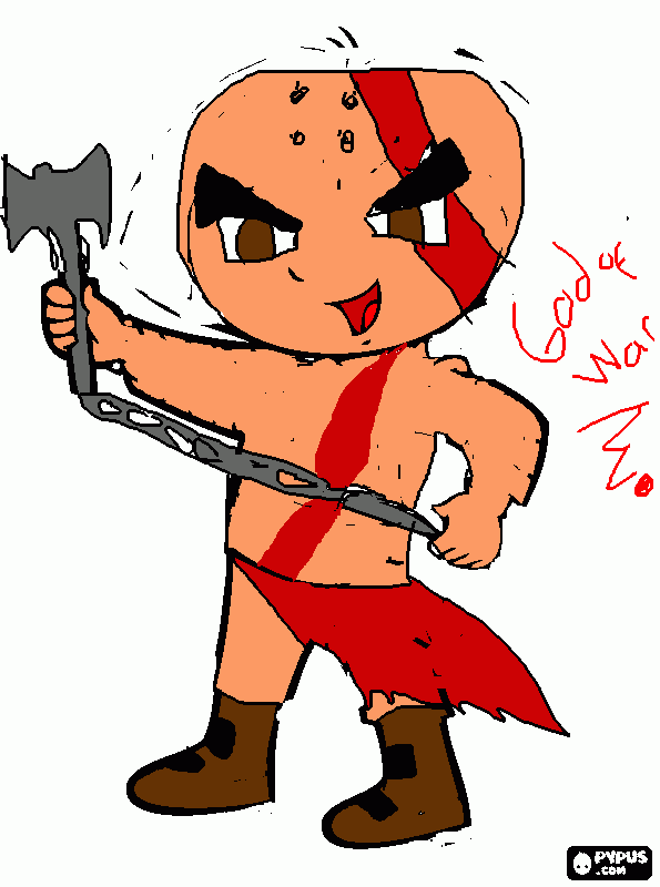 god of war  para colorear