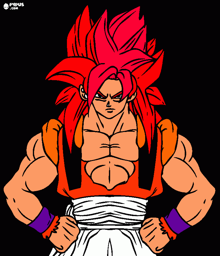 gogeta super sajayi 4 para colorear