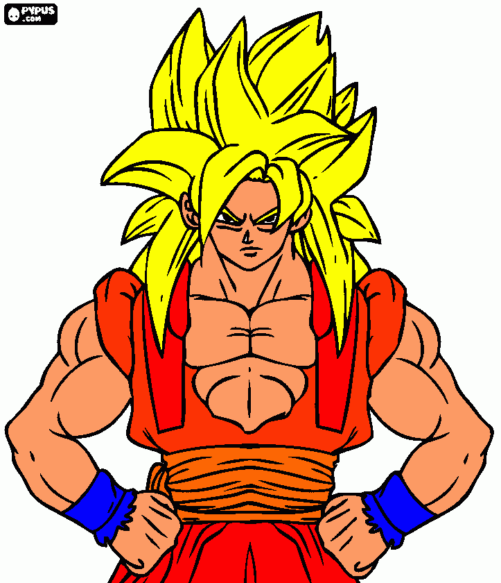 gogeta super sayan para colorear