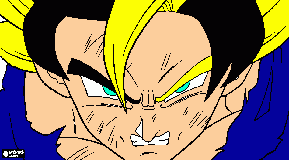 gogetta sjj para colorear