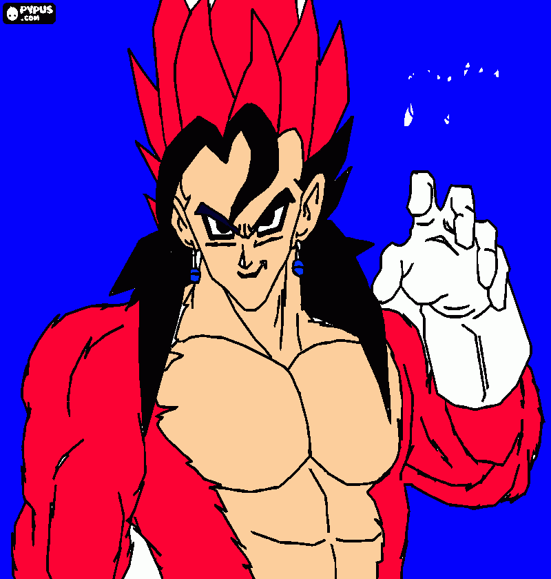 gogetto super sayan dios para colorear