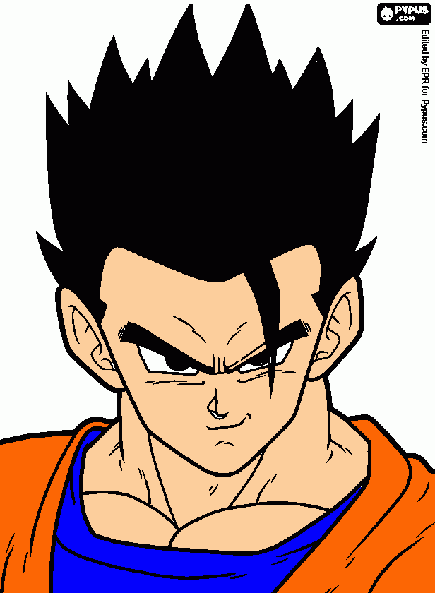 gohan difinitino para colorear