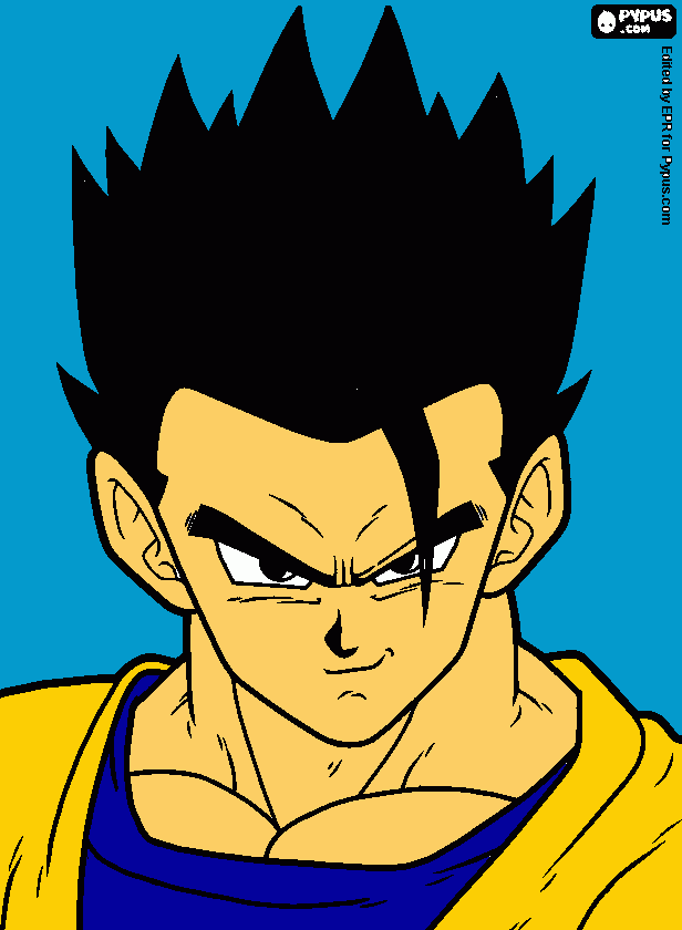 gohan  difinitivo para colorear