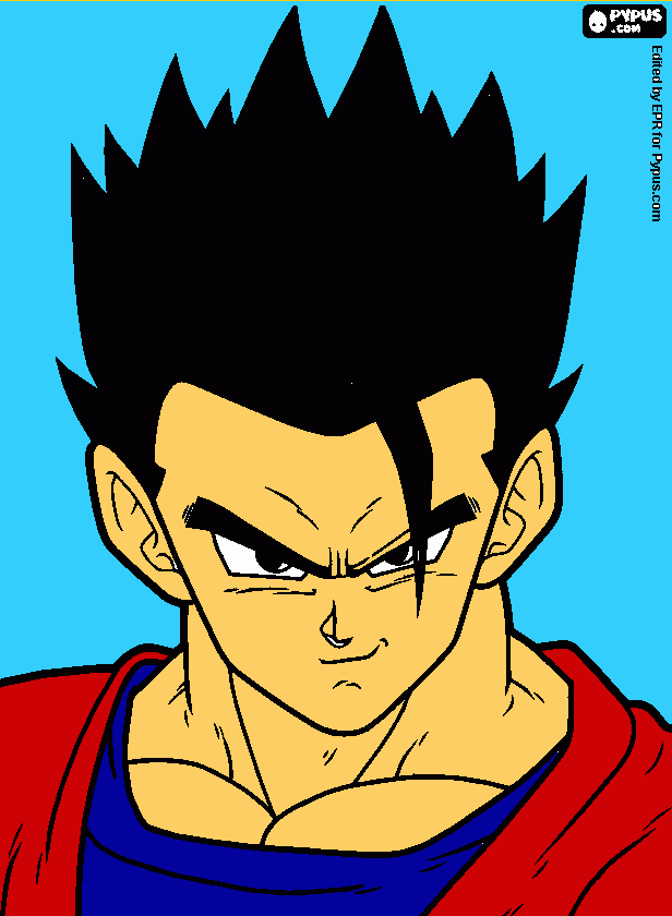 gohan difitivo para colorear