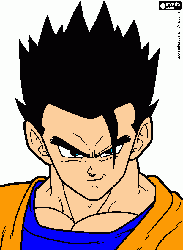 gohan mistico definitivo para colorear