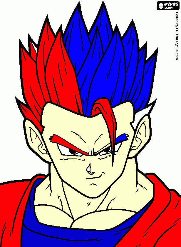 Gohan Mistico Ssj Hibrido para colorear