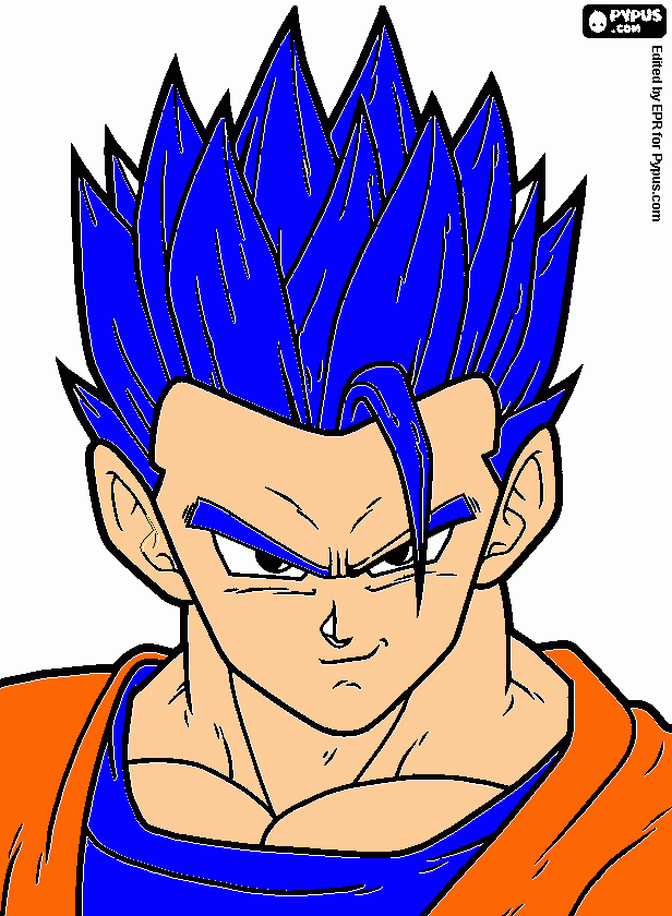gohan ssj blue para colorear
