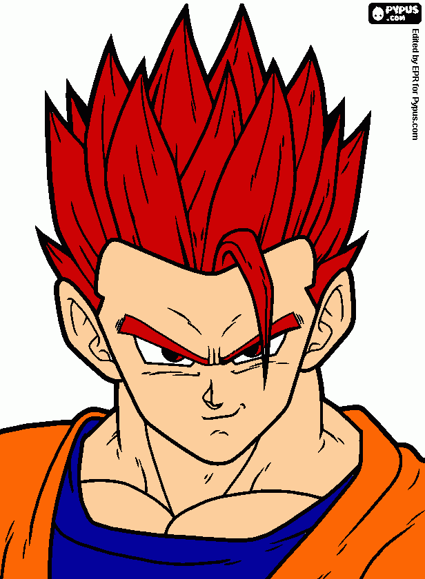 Gohan ssj dios para colorear