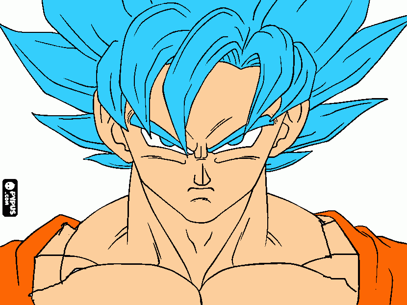 goku art sebas para colorear