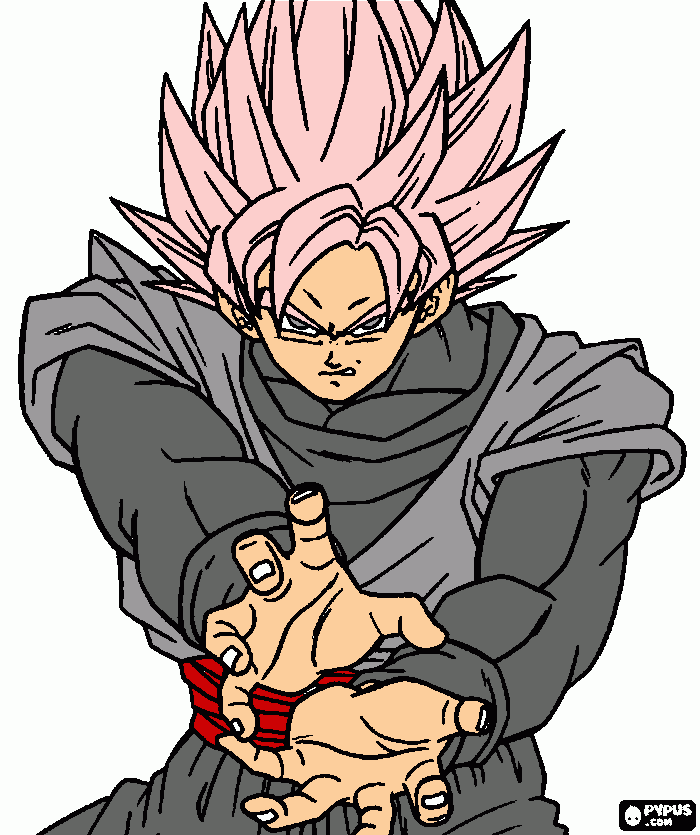 goku black para colorear, goku black para imprimir