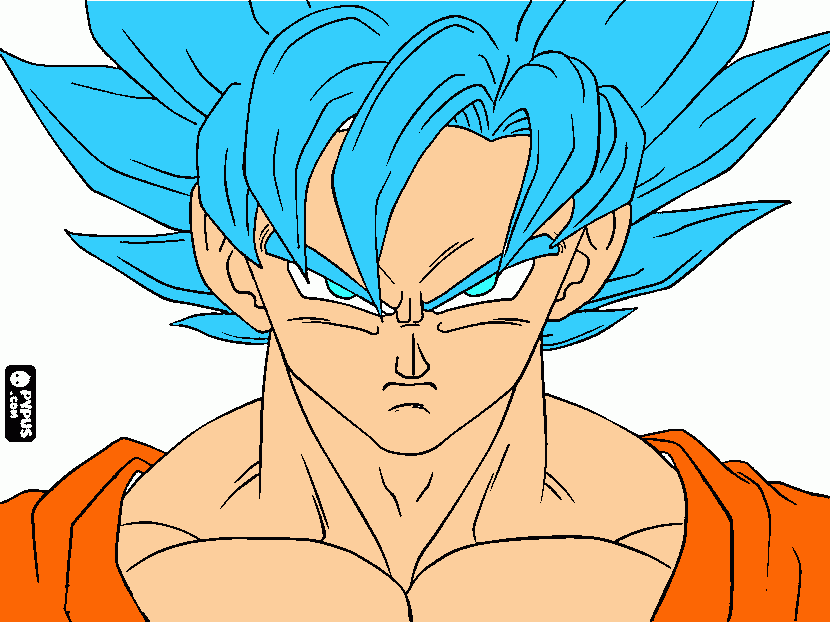 goku blu para colorear, goku blu para imprimir goku blu para colorear, goku blu para imprimir