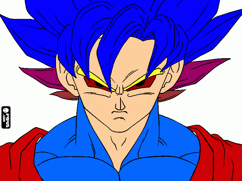 goku chido para colorear, goku chido para imprimir