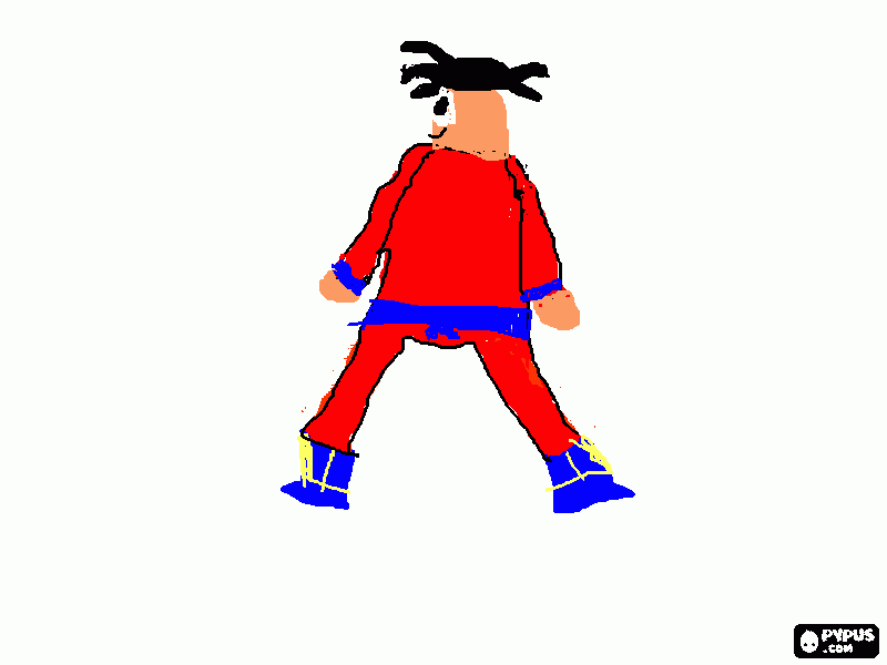 goku dibujado por mi para colorear
