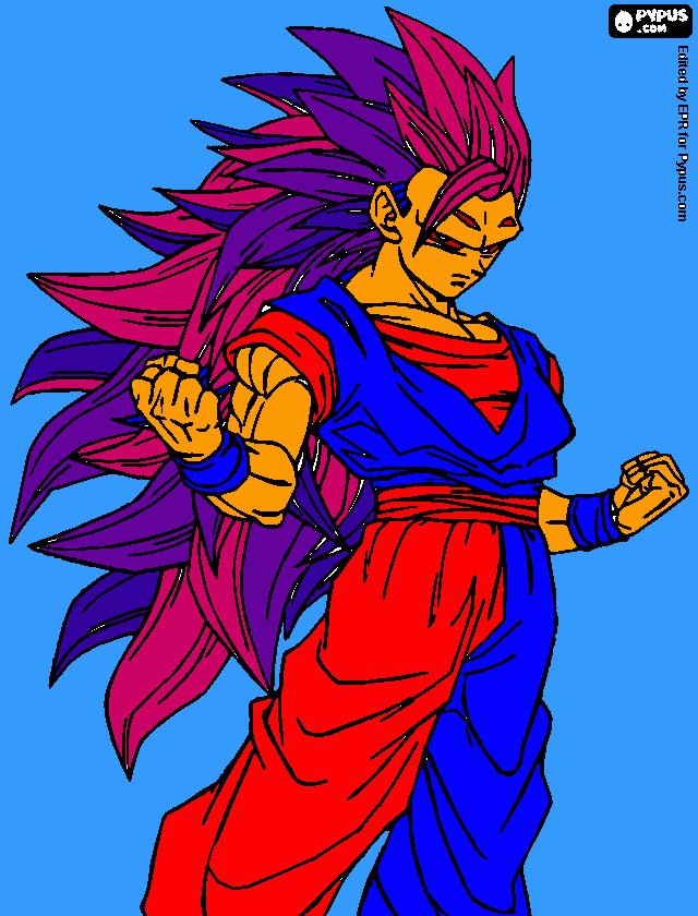 goku dios ssj30 para colorear