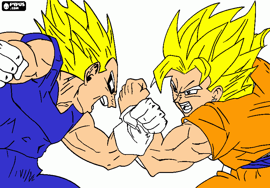 goku dragon ball z para colorear