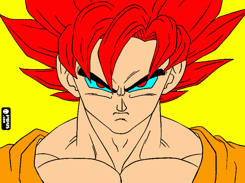 GOKU EL DIOS FA para colorear, GOKU EL DIOS FA para imprimir GOKU EL DIOS FA para colorear, GOKU EL DIOS FA para imprimir