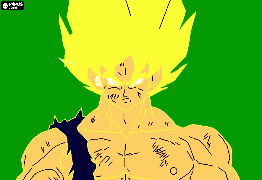 goku el legendario ssj para colorear
