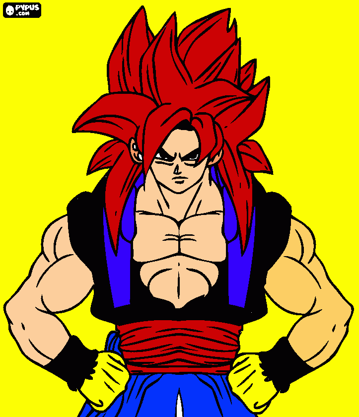 goku el numero 1 fase numero 5  para colorear