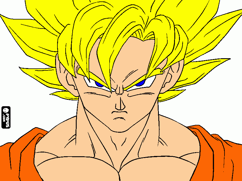 goku enojado para colorear, goku enojado para imprimir goku enojado para colorear, goku enojado para imprimir