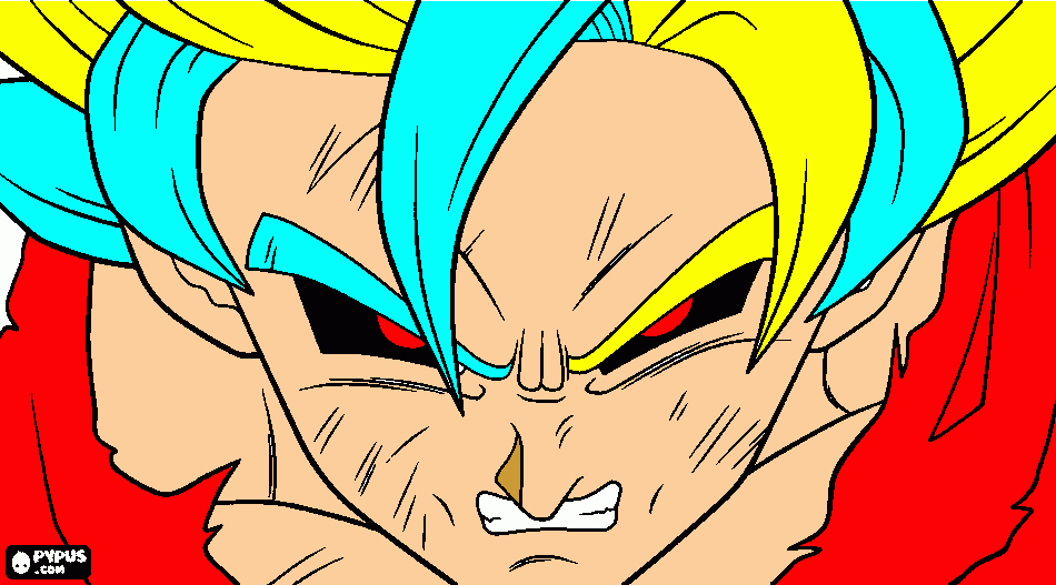 goku evil good para colorear