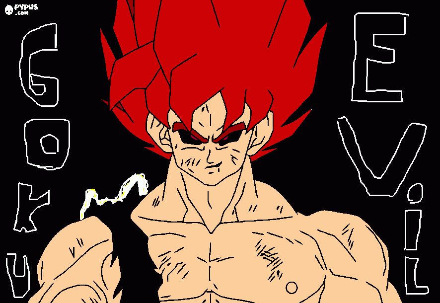 goku evil para colorear