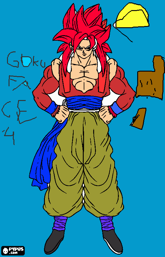 Goku Fase 4 Para Colorear Goku Fase 4 Para Imprimir