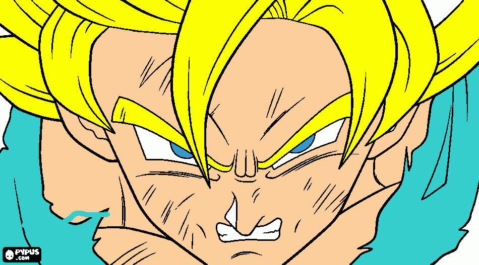 goku fase1 para colorear