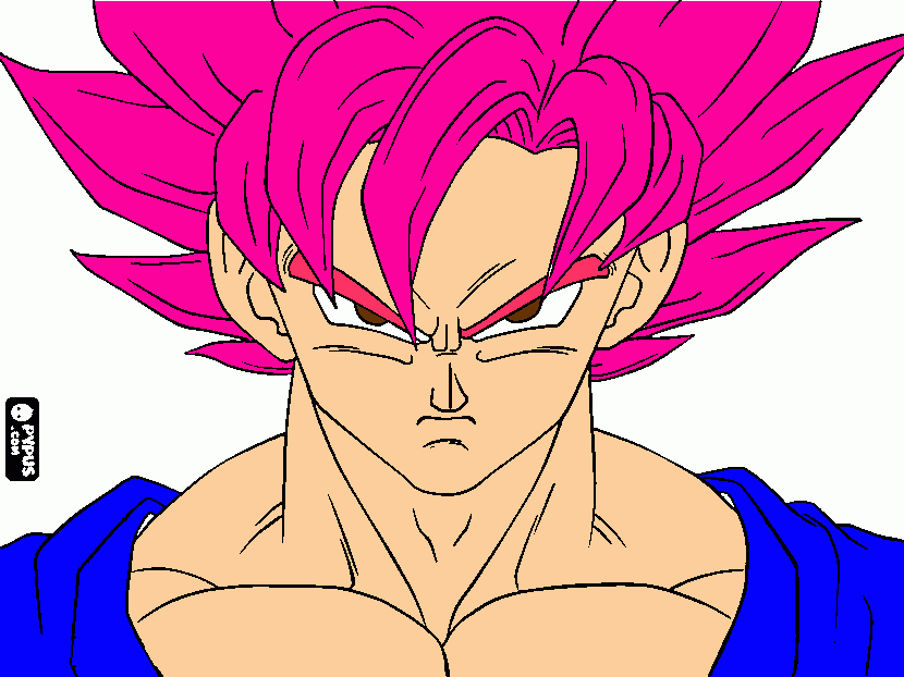 goku fiusha para colorear