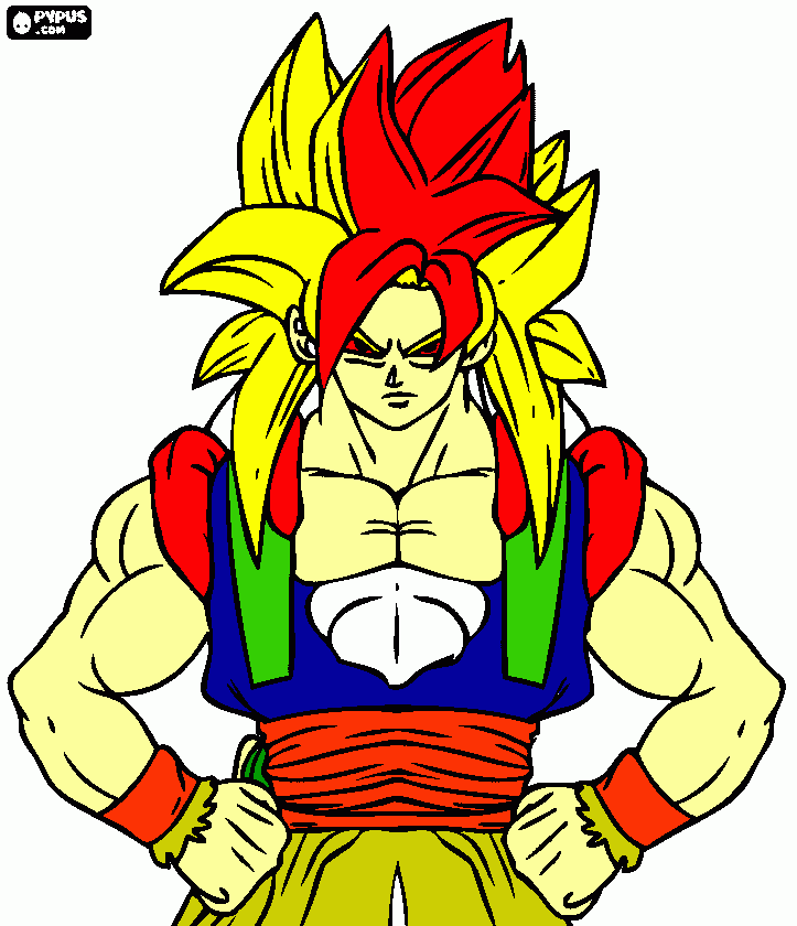 goku funcion con vegeta para colorear