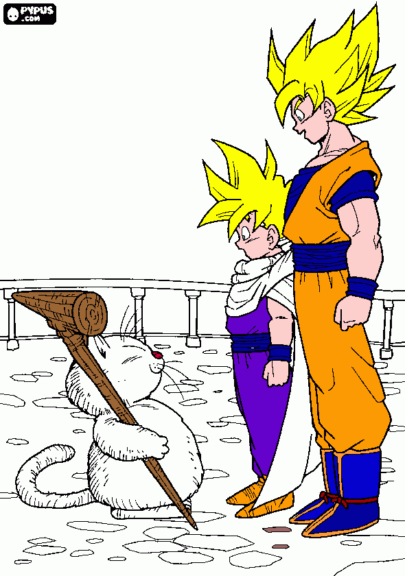 Goku, Gohan y e para colorear, Goku, Gohan y e para imprimir Goku, Gohan y e para colorear, Goku, Gohan y e para imprimir