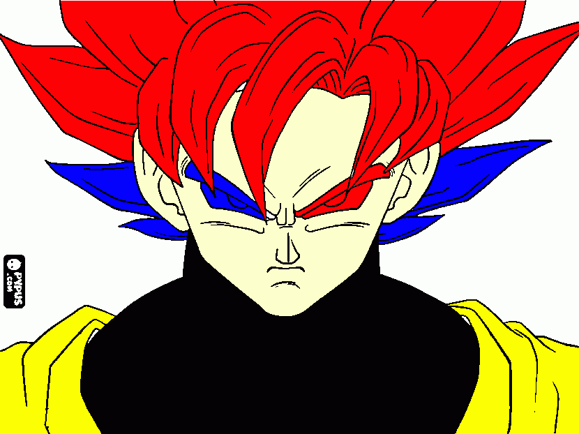 GOKU LEGUENDARIO para colorear