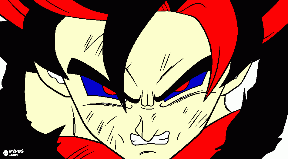 goku malbadooo para colorear