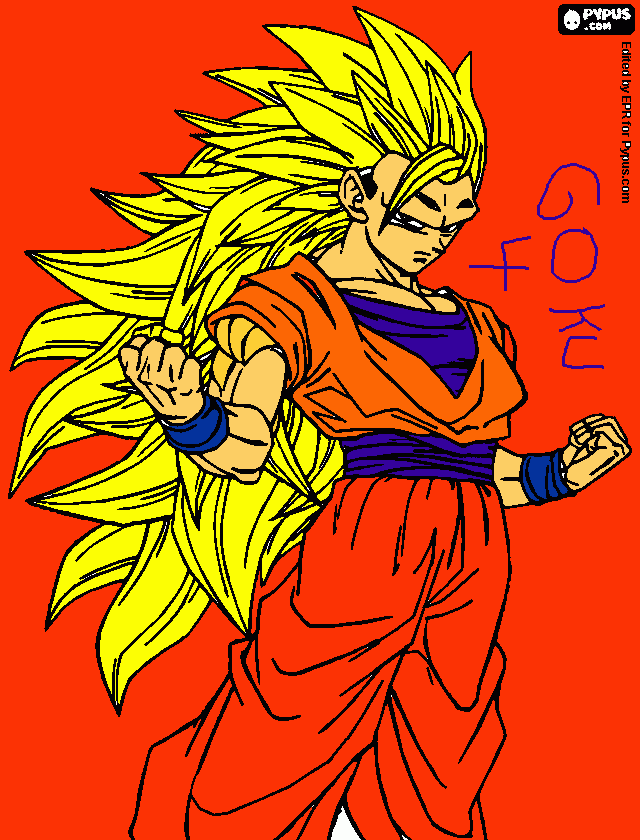 goku mejor para colorear