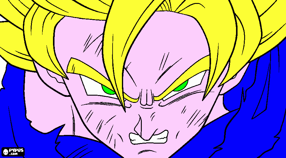goku molesto para colorear