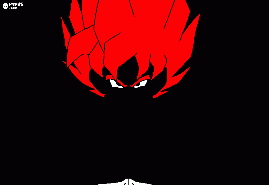 goku oscuro para colorear