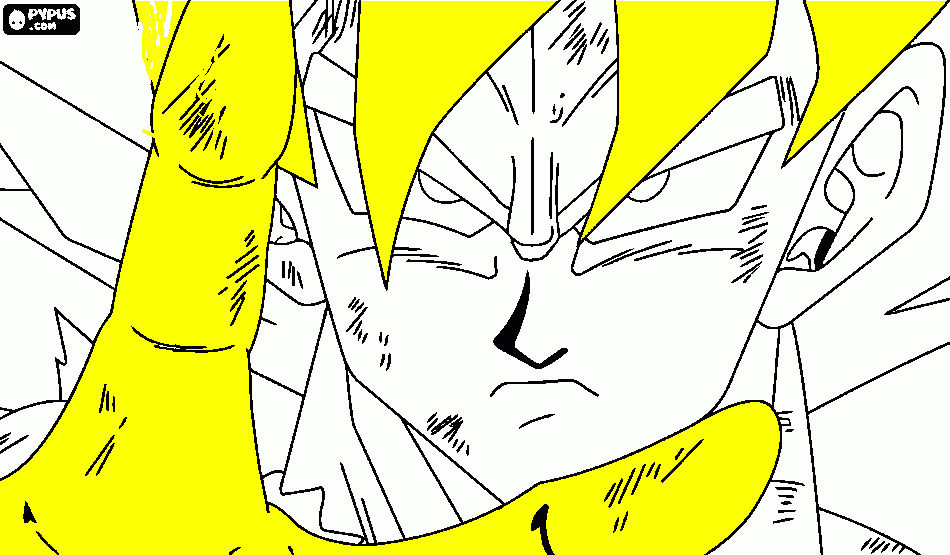 GOKU PARA TI TIA para colorear