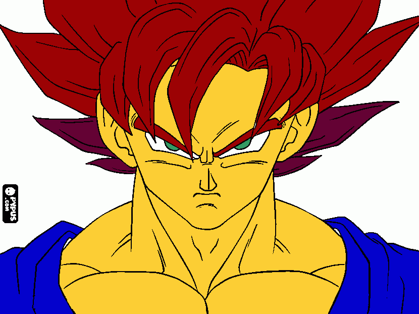 goku renovado para colorear