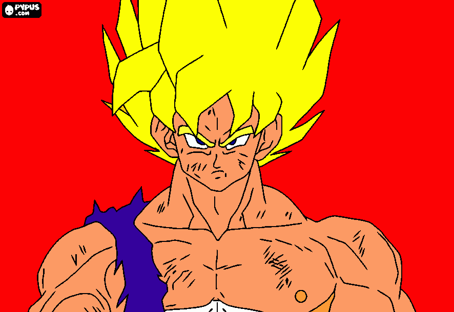 goku saiyayin para colorear