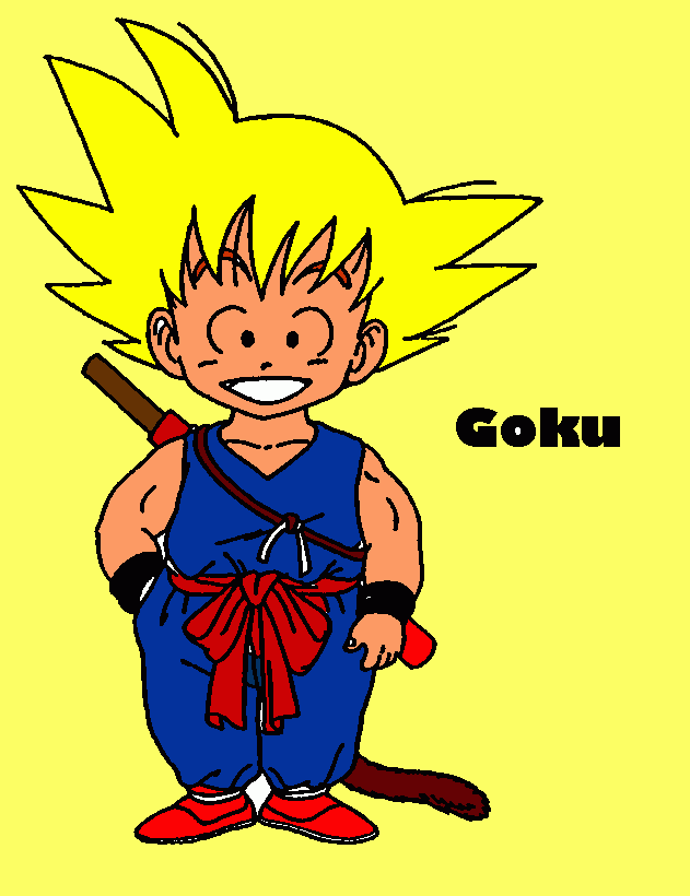 goku sayan para colorear