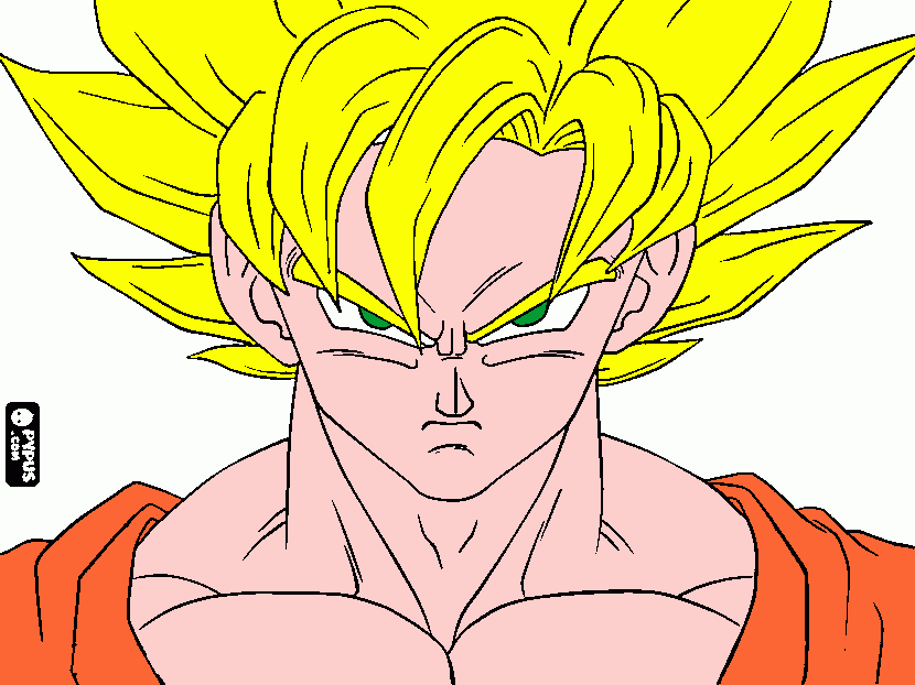 goku sjj 1 para colorear