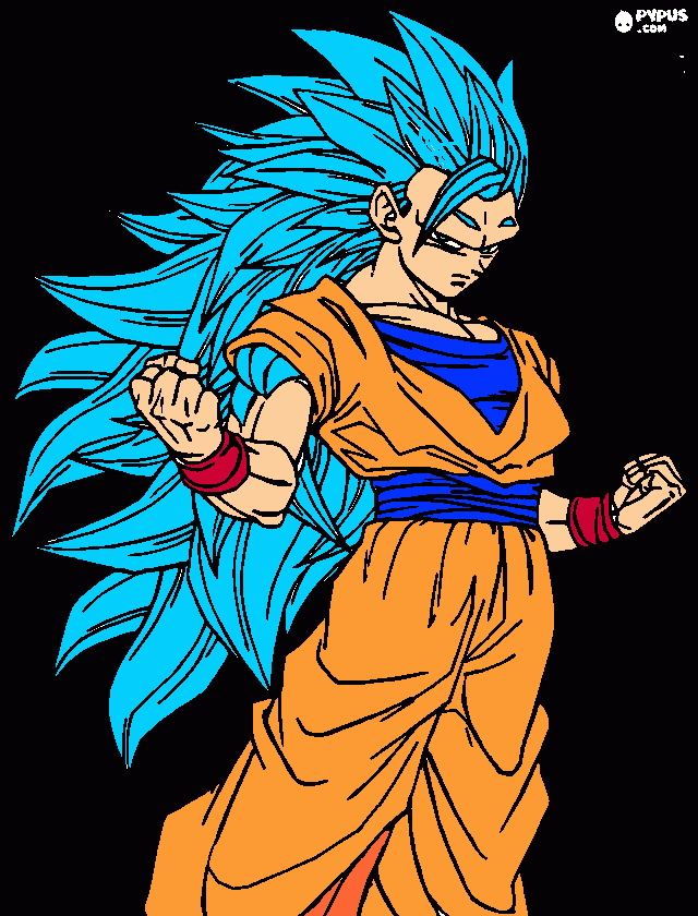goku ss ssj3  para colorear