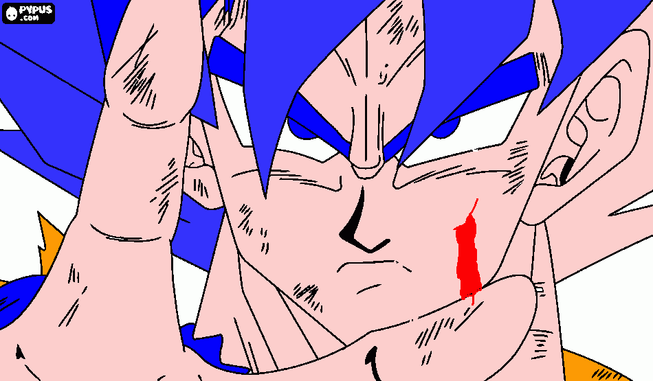 goku ssd2 para colorear