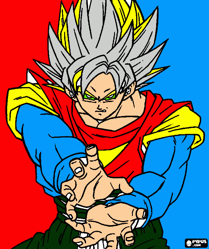 goku ssj 11 para colorear