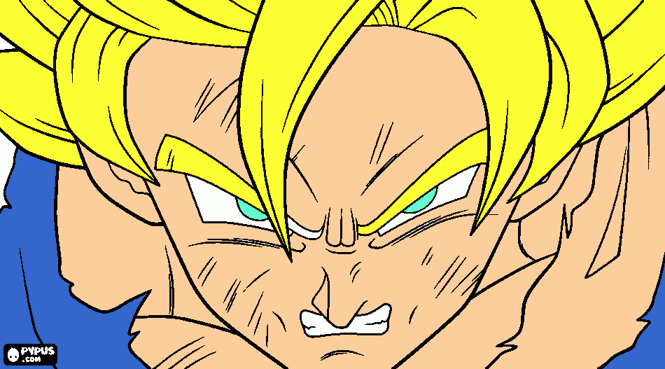 goku ssj 2 de dragon ball z para colorear