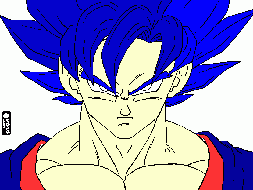 Featured image of post Goku Para Colorear Ssj Blue